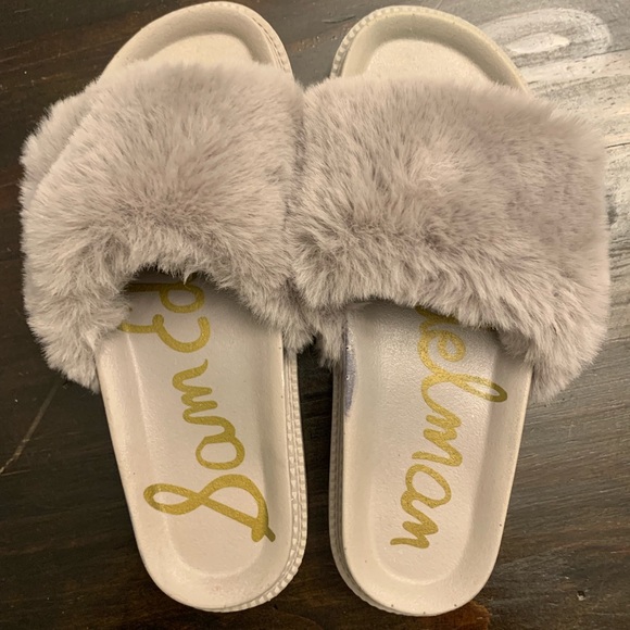 sam edelman fuzzy slides